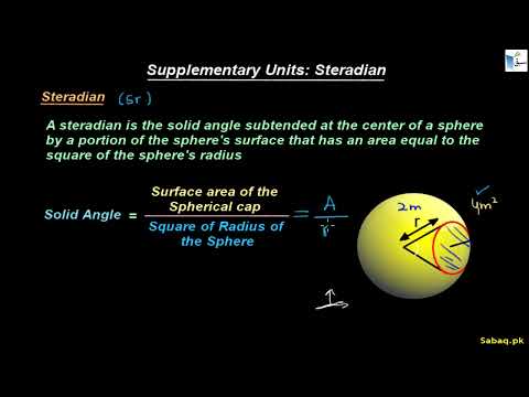 Supplementary Units: Steradian, Physics Lecture | Sabaq.pk