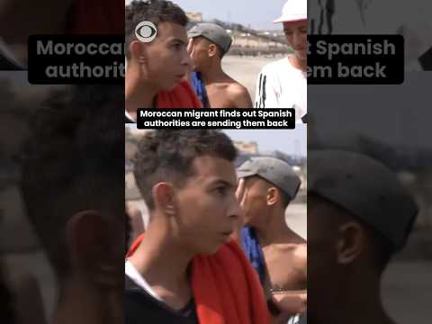 Moroccan migrant finds out Spanish authorities are sending them back #shorts