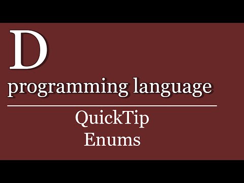 QuickTip #114 - D Tutorial - Enums | D programming language