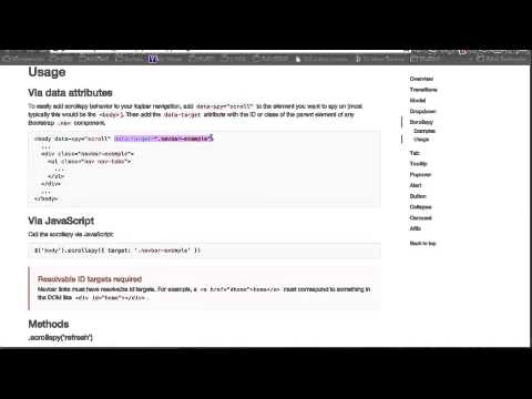Bootstrap 3  The Complete Guide Course #32 -Scrollspy js