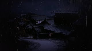 Download lagu Japanese Village Thunderstorm Rain Sounds For Sleeping Dimmed Screen Relax Sleep Study mp3