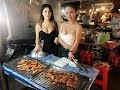Beautiful Girls Selling Food In The Street