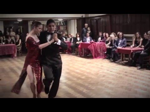  Dante Culcuy  and  Miriam Orcutt  are  dancing  to  "  Para Dos  "  by  Osvaldo Pugliese
