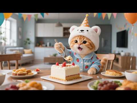 Yolg‘iz Tug‘ilgan Kun Ginger Mushukcha Uchun💔… Keyin Ota Mushuk Yordamga Keladi 🎉🎂