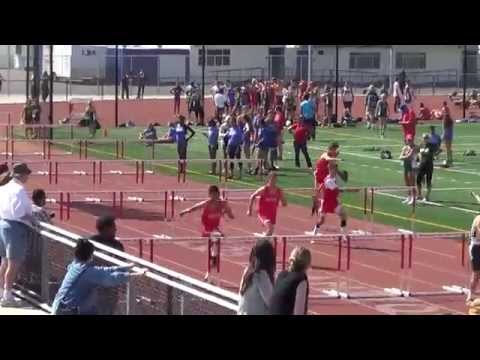 FSB 110m Hurdles vs Marina & Edison 4-2-15 - Los Alamitos Boys