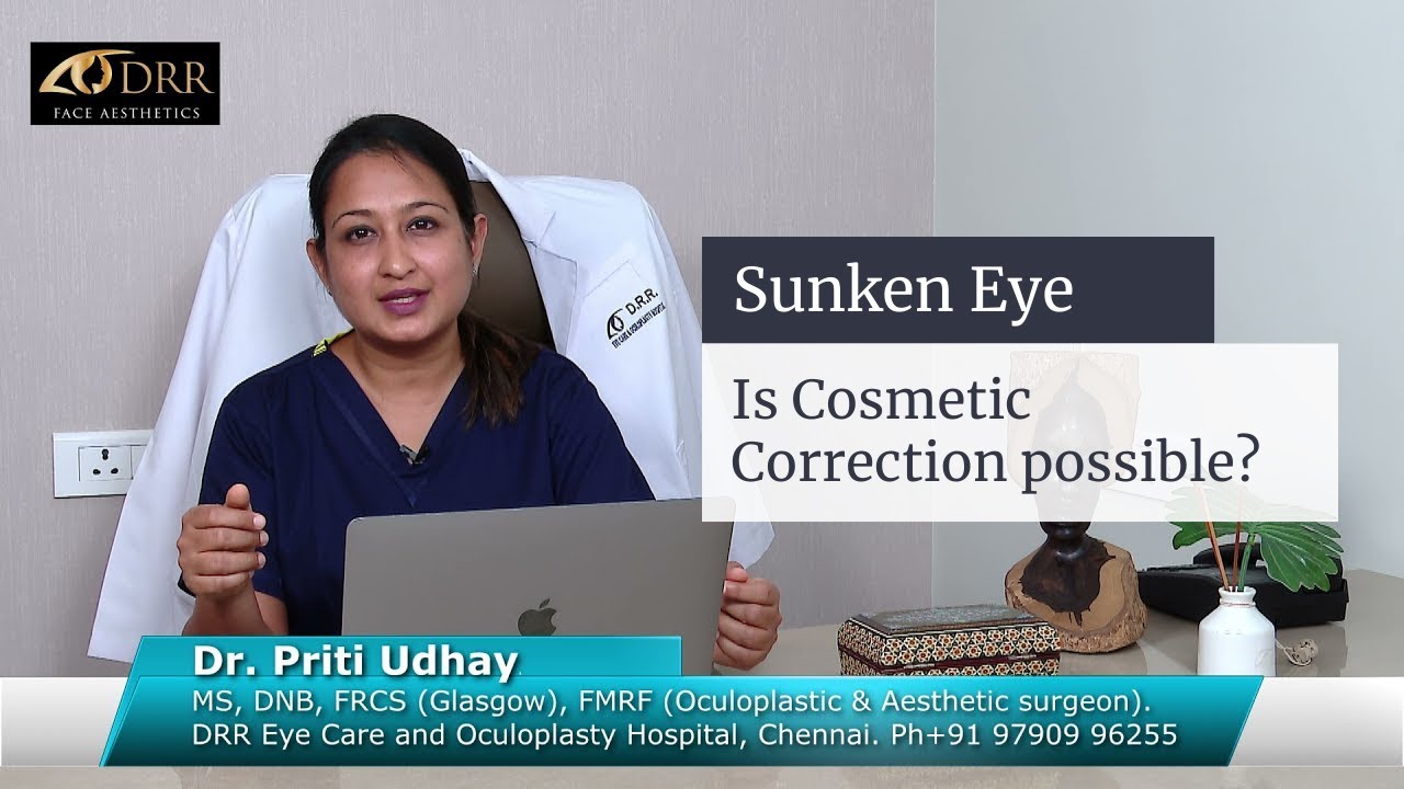 Corrective eye surgery to treat sunken eye