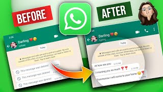 😍WhatsApp deleted messages recovery ?| whatsapp delete chat recovery?