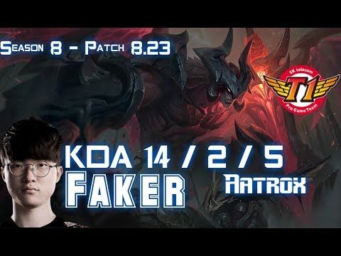 SKT T1 Faker AATROX vs LEBLANC Mid - Patch 8.23 KR Ranked