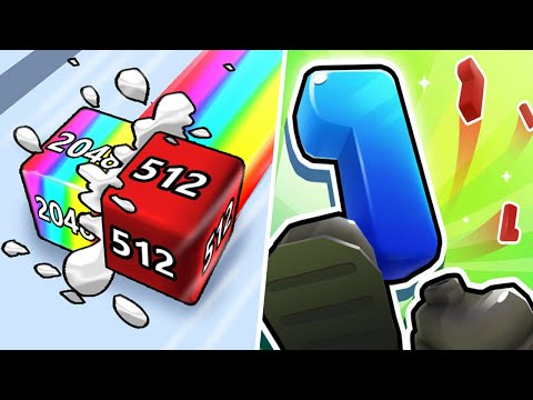 Jelly Run 2048 vs Crazy Number Run - Max Level Gameplay (Part 1)