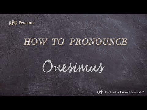How to Pronounce Onesimus (Real Life Examples!)