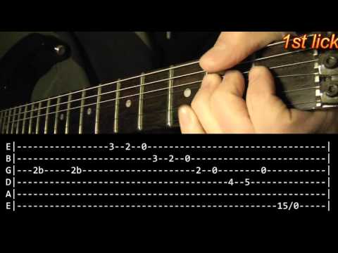 T.N.T.  Guitar Solo Lesson - AC/DC (with tabs)