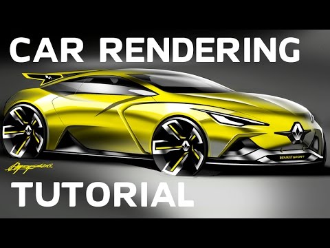 Renault Car Design Photoshop Rendering Tutorial