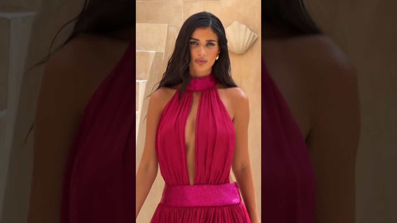 ROSALINA Maxi Dress in Vibrant Pink💕 #shorts #viral