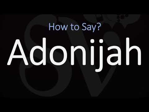 How to Pronounce Adonijah? (CORRECTLY)