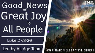 Good news of great joy to all people.