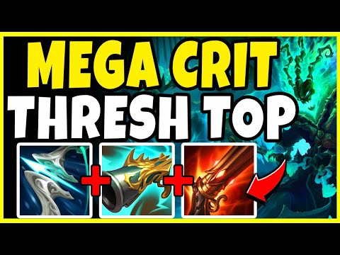FULL CRIT THRESH TOP IS A WHIP MACHINE SEASON 11! - League of Legends