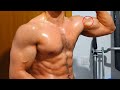 Young bodybuilder showing his pumped muscle | flexing | muscle worship