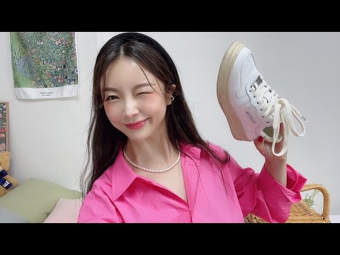 ept 코트 오프화이트 리뷰💘 | 위드아웃썸머 셔츠 | VVV 브이브이브이 | 벨벳 헤어밴드 | 스니커즈 추천 | 사이즈 팁 |