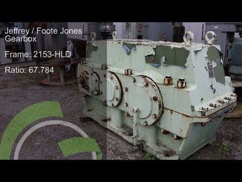 Green Industrial Quick Take - Rebuilt Foote Jones Gearbox Frame 2153-HLD Ratio 67: 1 195 HP For Sale