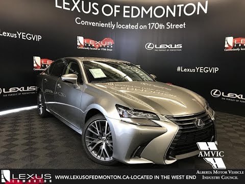 Silver 2018 Lexus GS 350 Executive Package Walkaround Review Downtown Edmonton Alberta