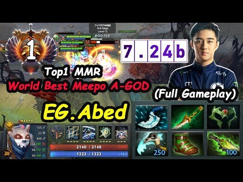 EG Abed [Meepo] Top1 MMR A-GOD Best Meepo in The World 7.24b NewPatch Full Gameplay