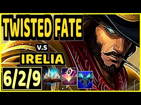 TWISTED FATE vs IRELIA - 6/2/9 KDA MID CHALLENGER GAMEPLAY - EUW