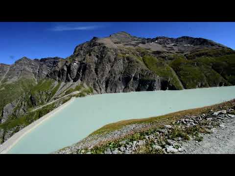 LA GRANDE. DIXENCE.  PANORAMA DU HAUT  DU BARRAGE  DESCENTE. AU PONT  VALAIS SUISSE   27 AOUT 20