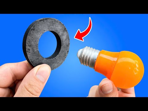 Setzen Sie einen Magneten in eine LED-Lampe ein! Nikola Teslas geheime Erfindung!