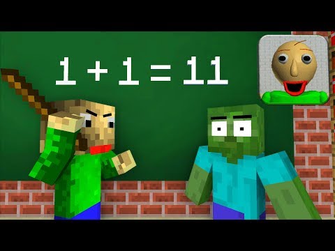 Monster School : BALDI'S BASICS BECOME TEACHER! - Minecraft Animation