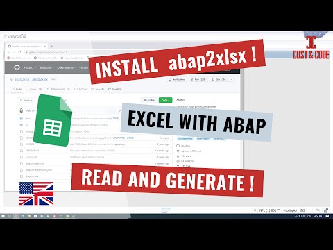 Install ABAP2XLSX - Excel with ABAP - Read and Generate [english]