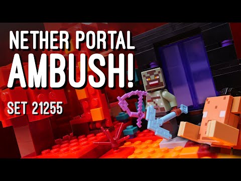 EPIC LEGO Minecraft Nether Ambush!