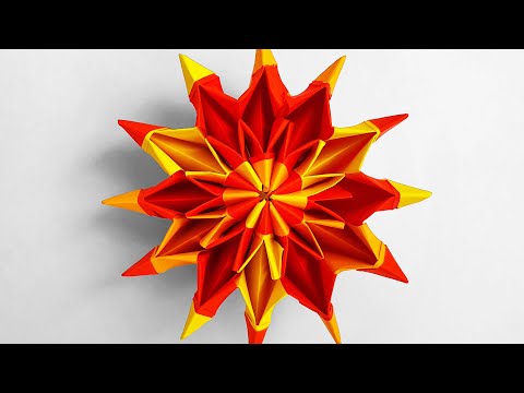 Origami Fireworks // How To Make a Paper Moving Fireworks (Transforming Magic Star Spins Forever)