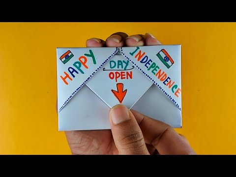 DIY SURPRISE MESSAG CARD FOR INDEPENDENCE DAY | independence day drawing | Greeting card