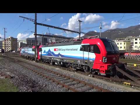 NUOVE VECTRON SBB CARGO INTERNATIONAL a CHIASSO 5-4-2018