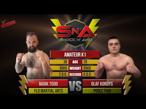 Shock N Awe 32 Amateur Kickboxing - Olaf Kordys vs Mark Todd