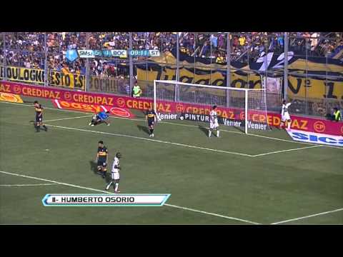 Gol de Osorio. San Martín SJ 5 Boca 1. Fecha 9. Torneo Final 2013