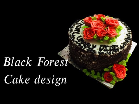 Black Forest cake design | by simmy | Cooking Time With Simmy