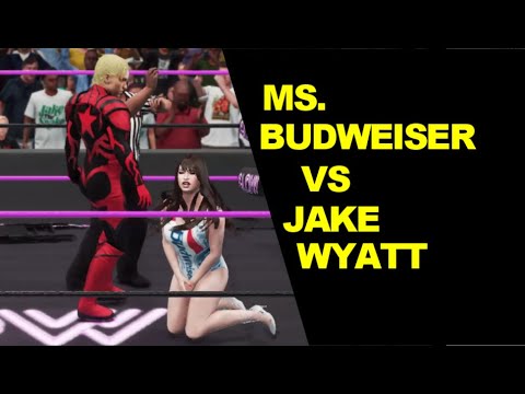 WWE 2K18 Ms Budweiser vs Jake Wyatt - Extreme Rules Mixed Match