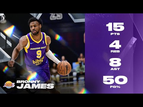Bronny James Makes His G League Season Debut With South Bay Lakers