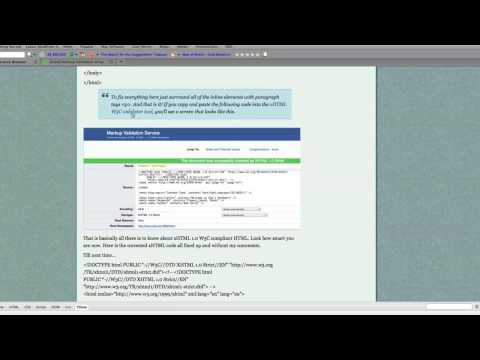 HTML W3C Tutorial Pt 1