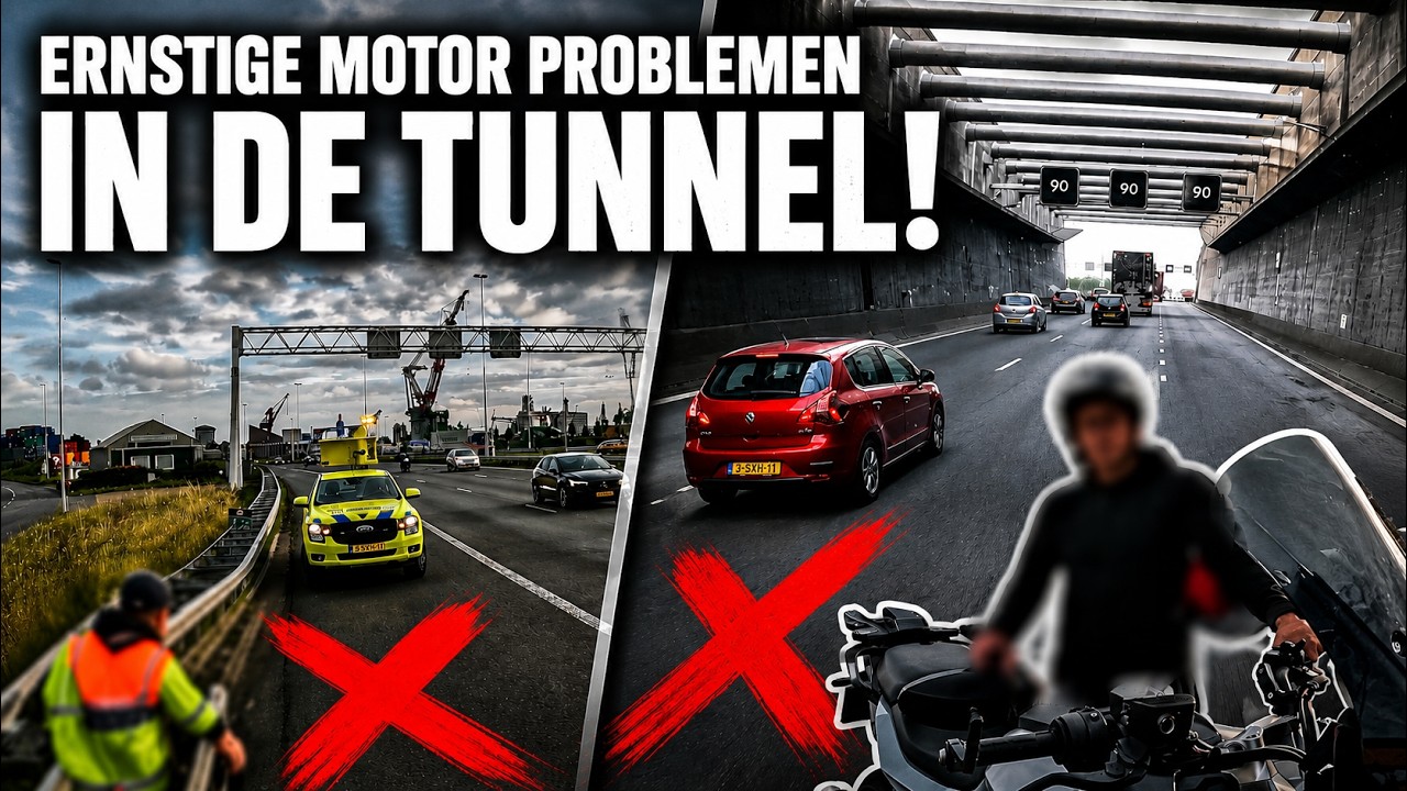 Ernstige motorproblemen in de tunnel!