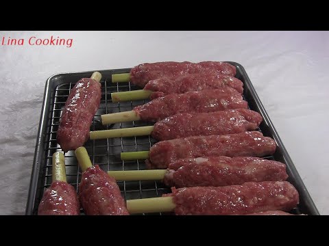 NEM BÒ NƯỚNG SẢ thơm ngon hấp dẫn , cực kỳ đơn giản || Lina Cooking