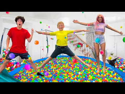 I Built A Trampoline Park In My House!