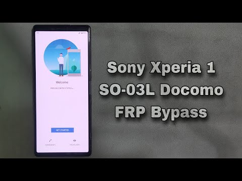Sony Xperia 1 FRP Bypass SO-03L Docomo Google Account Unlock