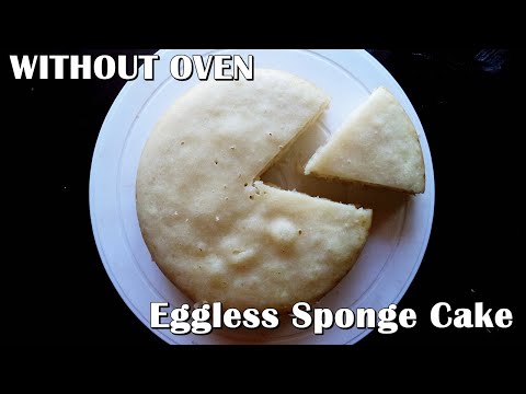 Eggless Vanilla Sponge Cake without Oven | Basic Sponge Cake