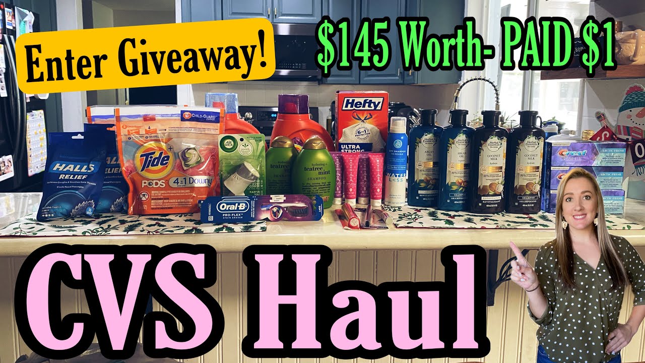 CVS Haul- $145 Worth for $1 out of pocket! Enter Giveaway! 12/5-11/21