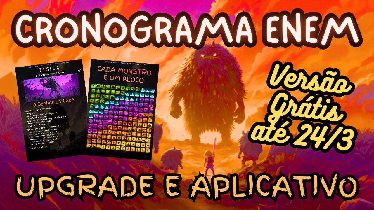 ENEM UPGRADE Schedule (free version until 3/21)