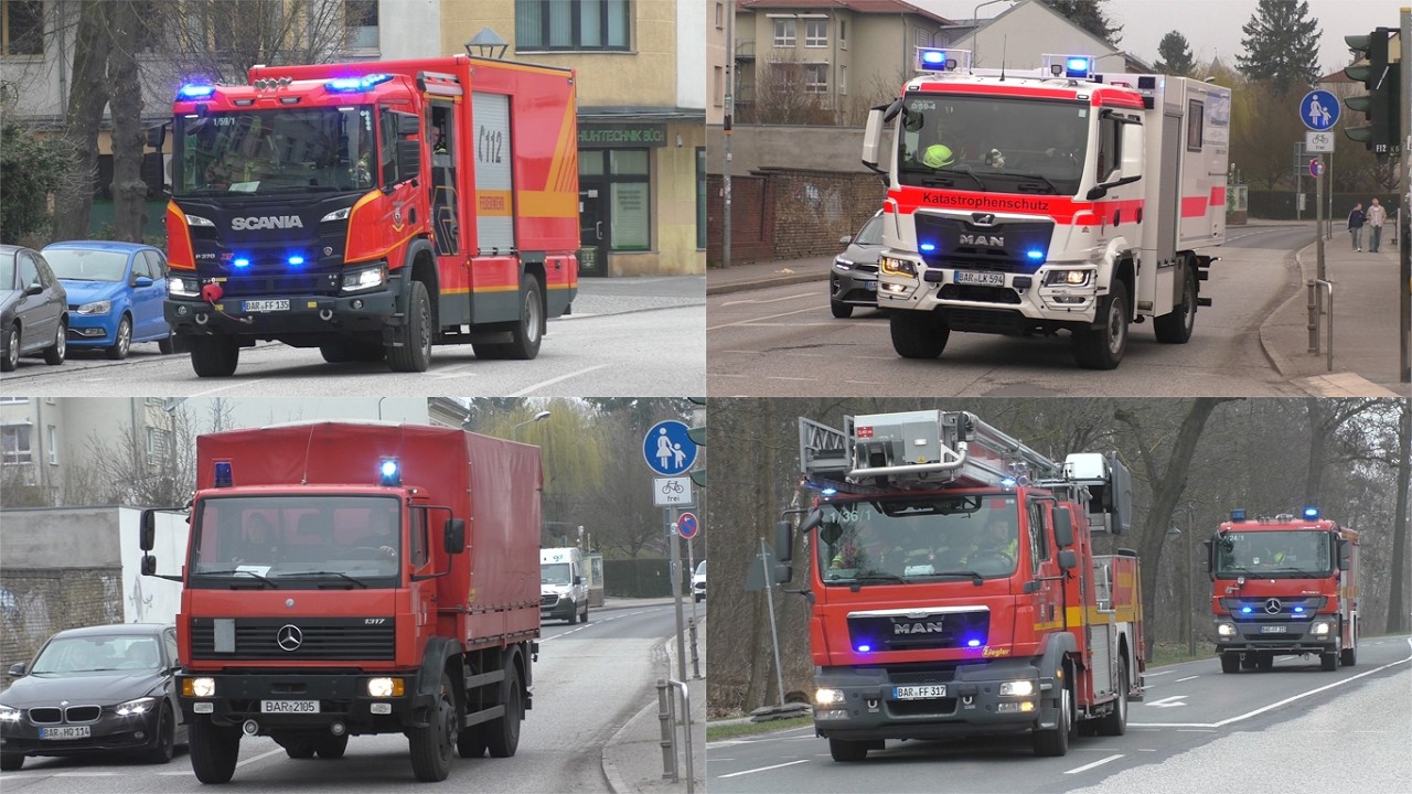 [Großflächiger Stromausfall in Bernau bei Berlin!] Einsatzfahrten während Katastrophenschutzübung