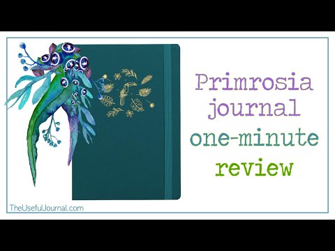 One-minute Primrosia watercolour journal dot grid notebook review
