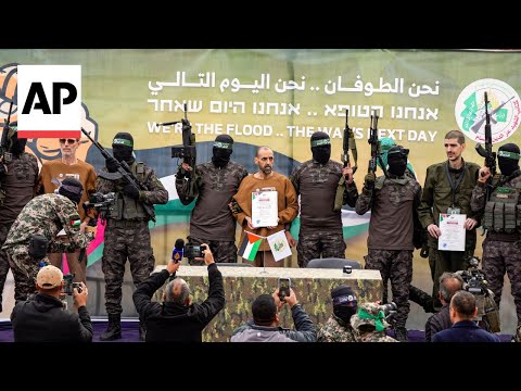 Hamas releases 3 frail-looking Israeli hostages for Palestinian prisoners